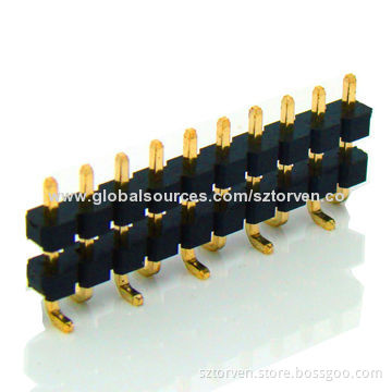 Pin Header with 2.54mm, Single Row SMT and 2-40-pin Sandwich